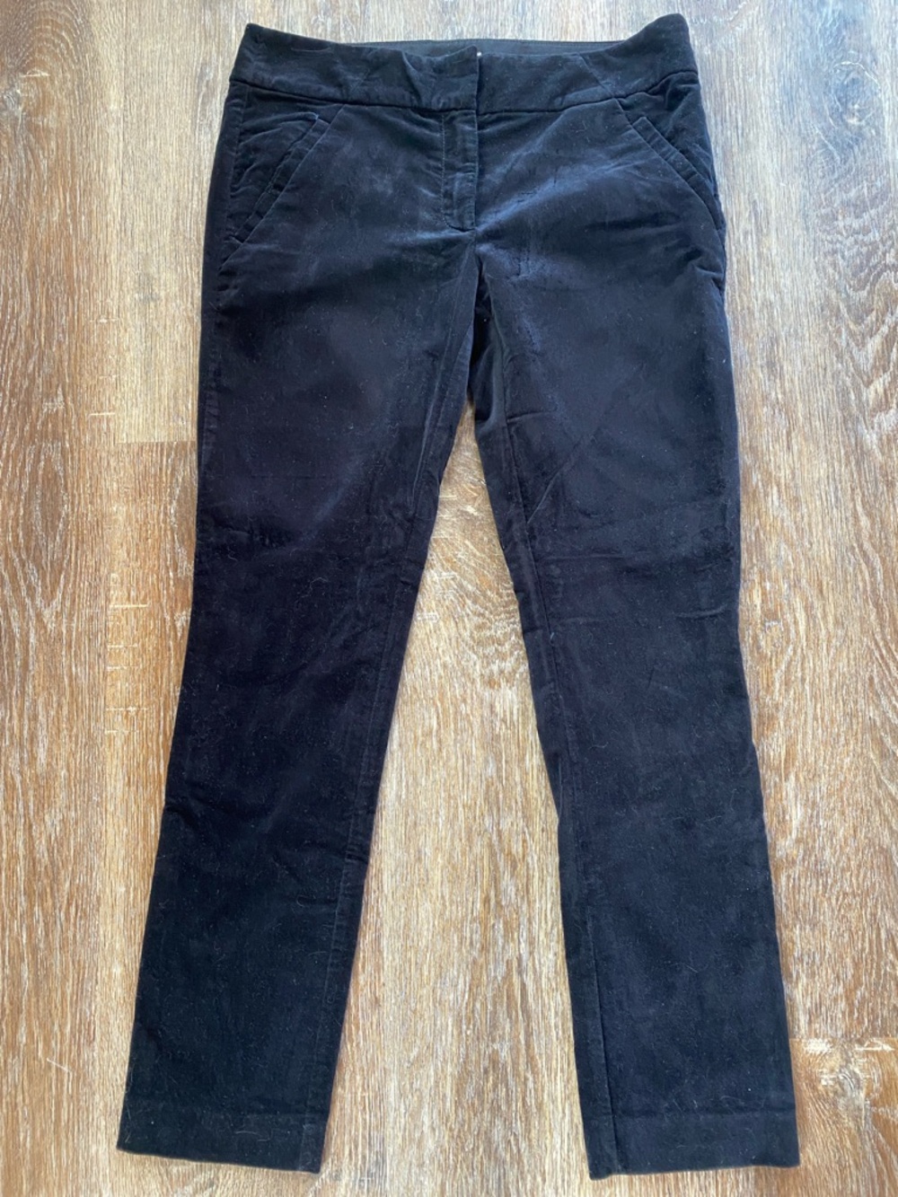 LOFT Outlet Black Velvet-look Trousers